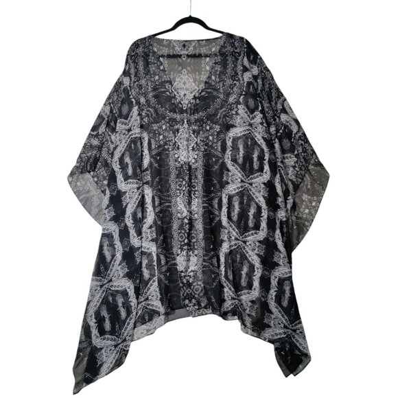 City‎ Chic Semi Shear Kaftan Cover Up Plus Size 22 - Picture 2 of 6
